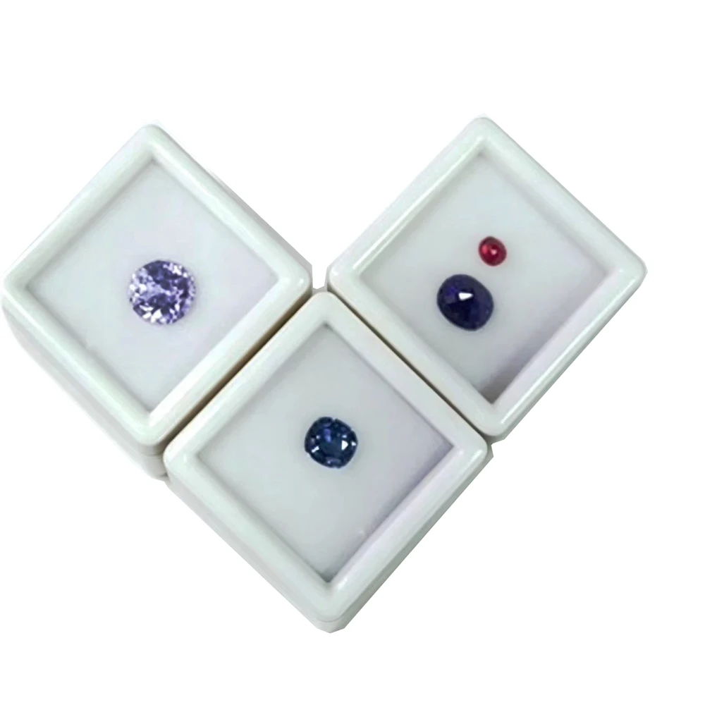 50Pcs Loose Diamond Jewelry Storage Box White Gem Organizer Case Zircon IGI Showcase Gemstone Earring Stone Gift Packaging  Box
