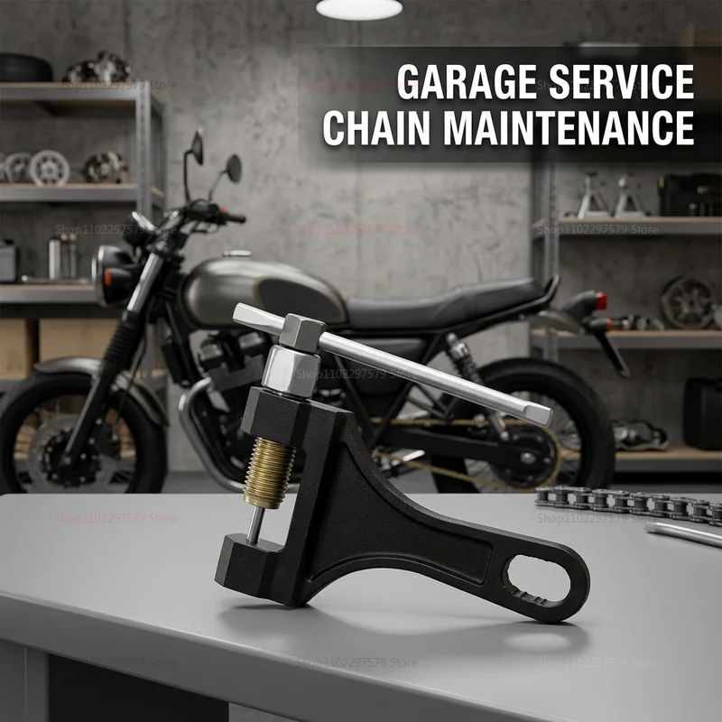 Motorbike Chain Breaker Tool Chain Link Remover Riveting Separator Kit for 420 530 Chains Motorcycle Maintenance Repair Tool