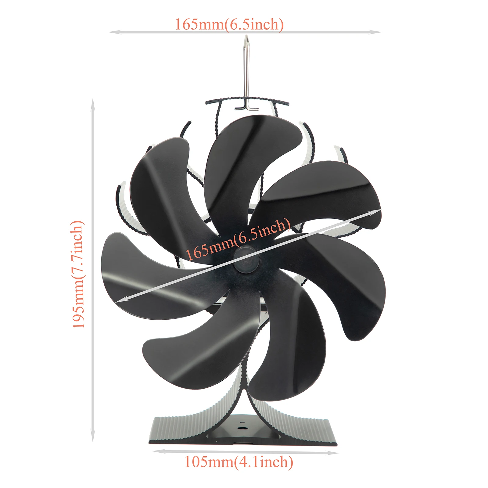 Fireplace Fan 122 F To 662 F 7 Blade Quiet Operation Energy Efficient Overheating Protection No Batteries Silent Operation