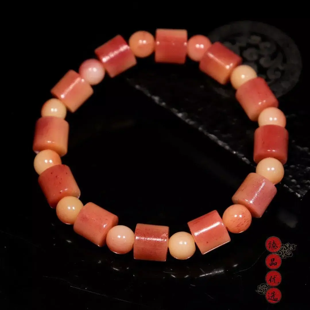 Natural Full Blood Camel Bracelet Wheel Old Bucket Beads Fidelity Bone Art Hand String Collection High-End Wen Play Men's