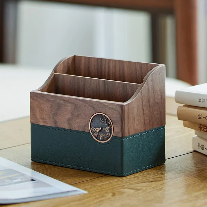 

Remote control storage box black walnut