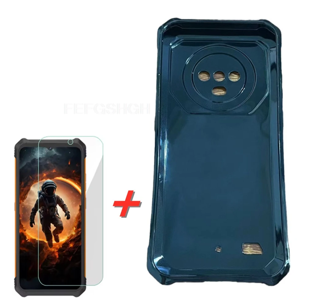 Protective Glass For Cubot KingKong ES 6.56"  Case Silicone Clear Cover On For Cubot KingKongES King Kong ES Tempered Glass