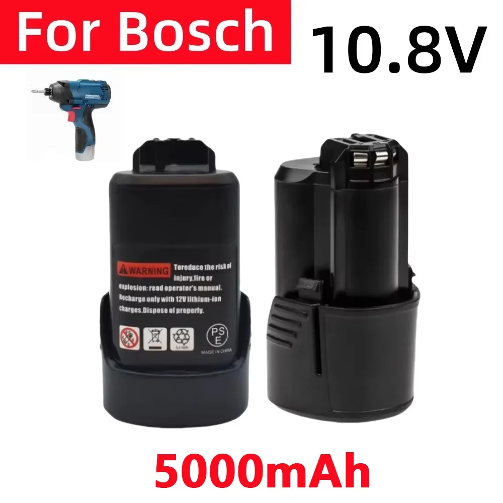 

5000mAh For Bosch 10.8V 12V Battery For Bosch Li-ion Batteries BAT412A BAT414 BAT411 BAT412 D-70745 2607336014 BAT420 GSR 120-LI