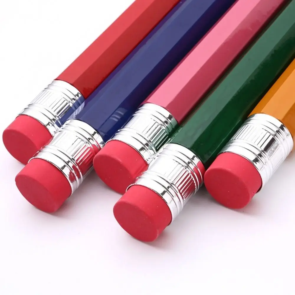 High Quality Wooden Giant Pencil 18/34/39CM Novelty Toy Big Pencil Performance Prop With Eraser Large Wood Pencil Student