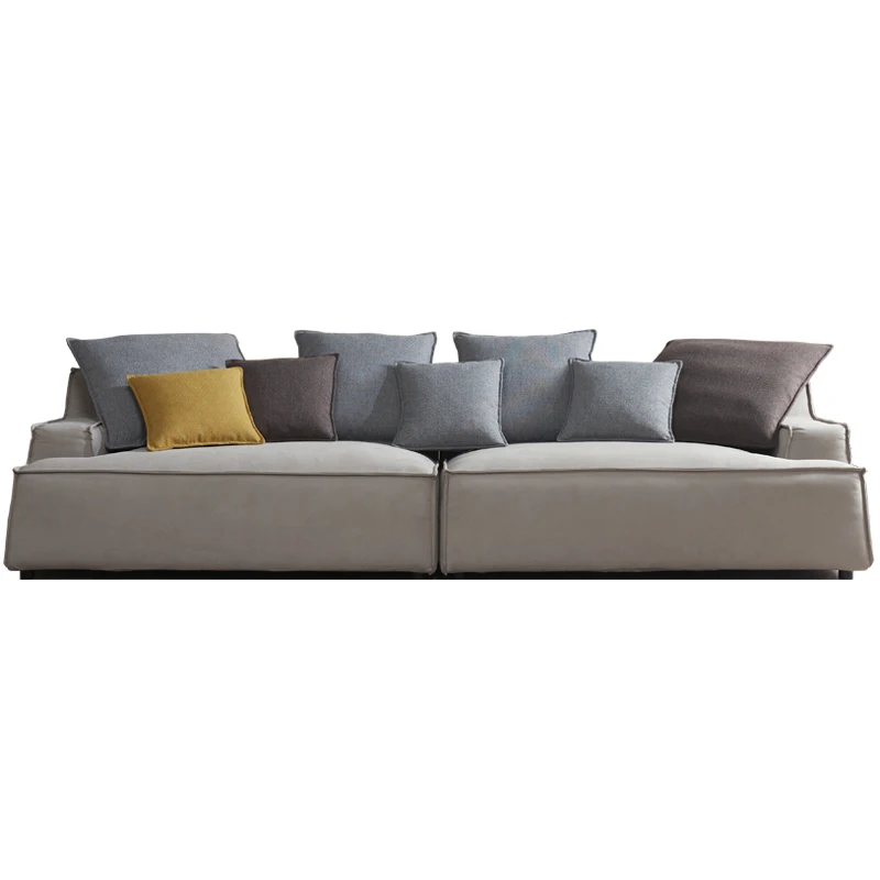 

Italian Minimalist Fabric Sofa Nordic Light Luxury Living Room Corner Fabric Sofa Combination