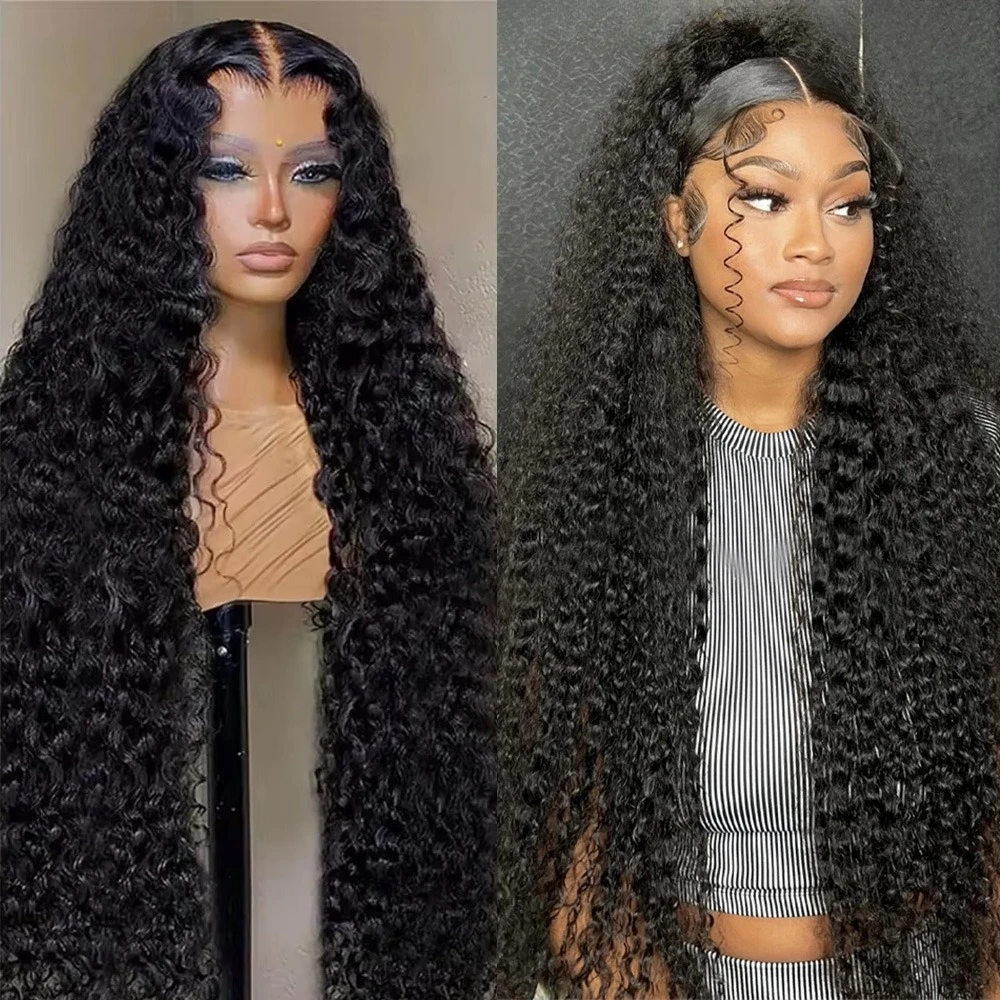 

Парик с глубокой волной 30-40 дюймов, 360 13x6 HD Lace Frontal, из натуральных волос, плотность 200%, 7x6 безклеевой кружевной парик Water Wave для женщин