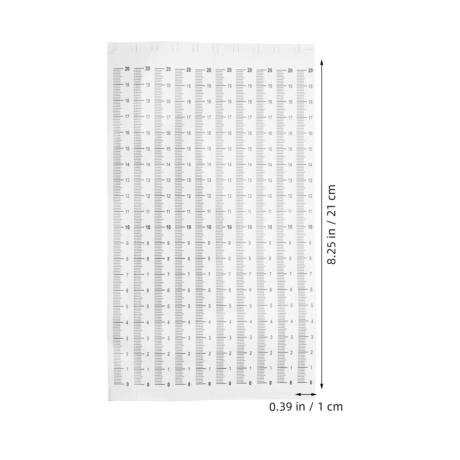 60Pcs Self Adhesive Ruler Tape Metric Scale High Contrast Peel Stick Measuring Tape Sticker for Desk Workbench Height