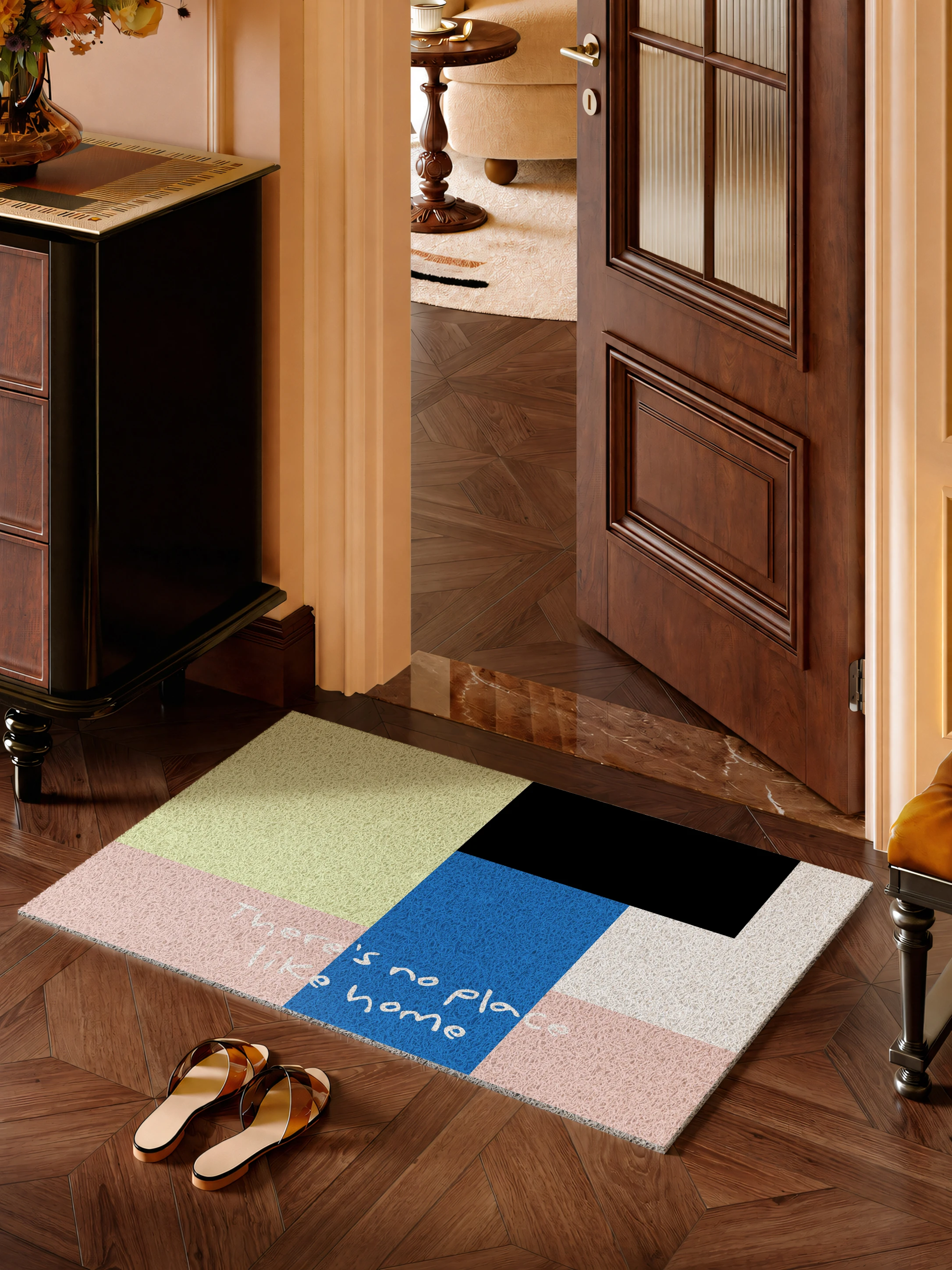 Ins Style Wire Loop Floor Mat Home Entrance Door Mat Door Mat Dirt Resistant Wear-Resistant Foot Mat Anti Slip Mat