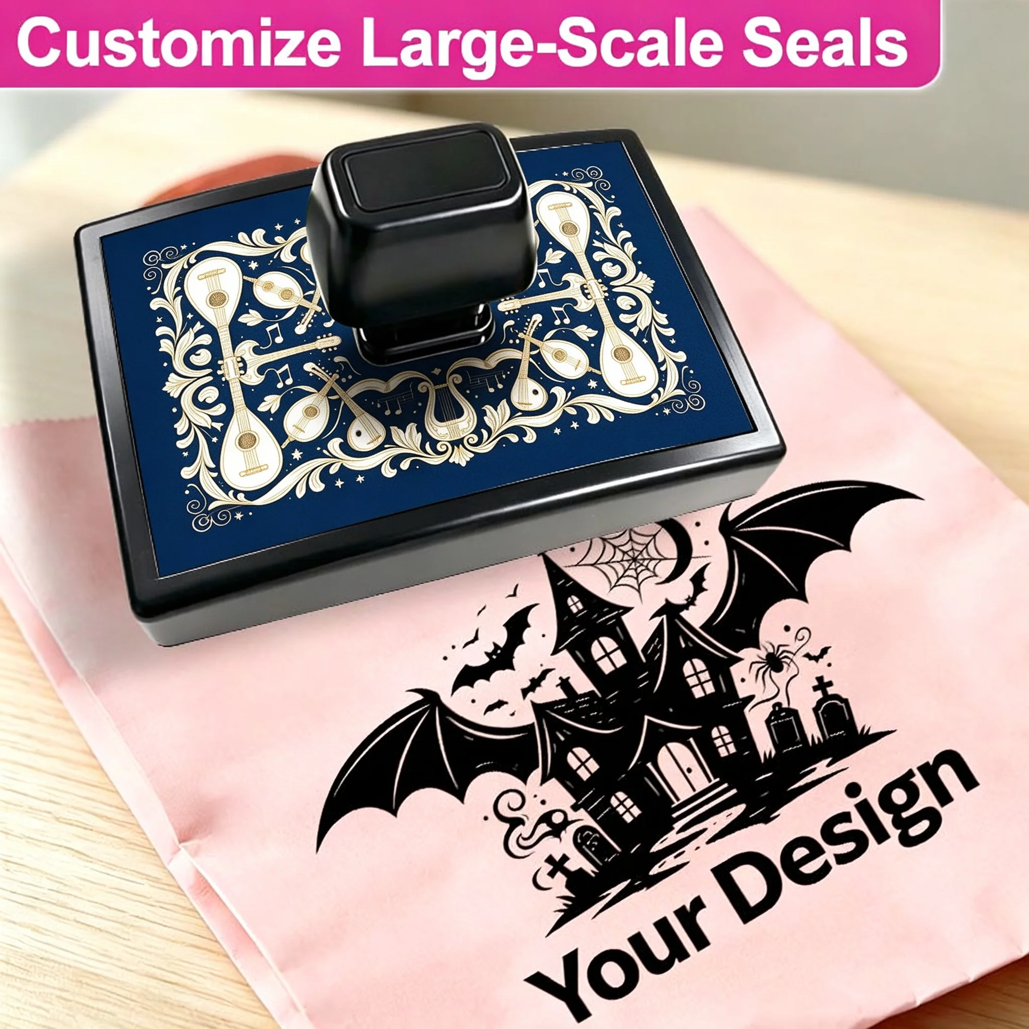 Custom-built Commercial Self Inking Stamp Text logo for Bulk Express Logistics Business Shipping Marking & Carton Label Use