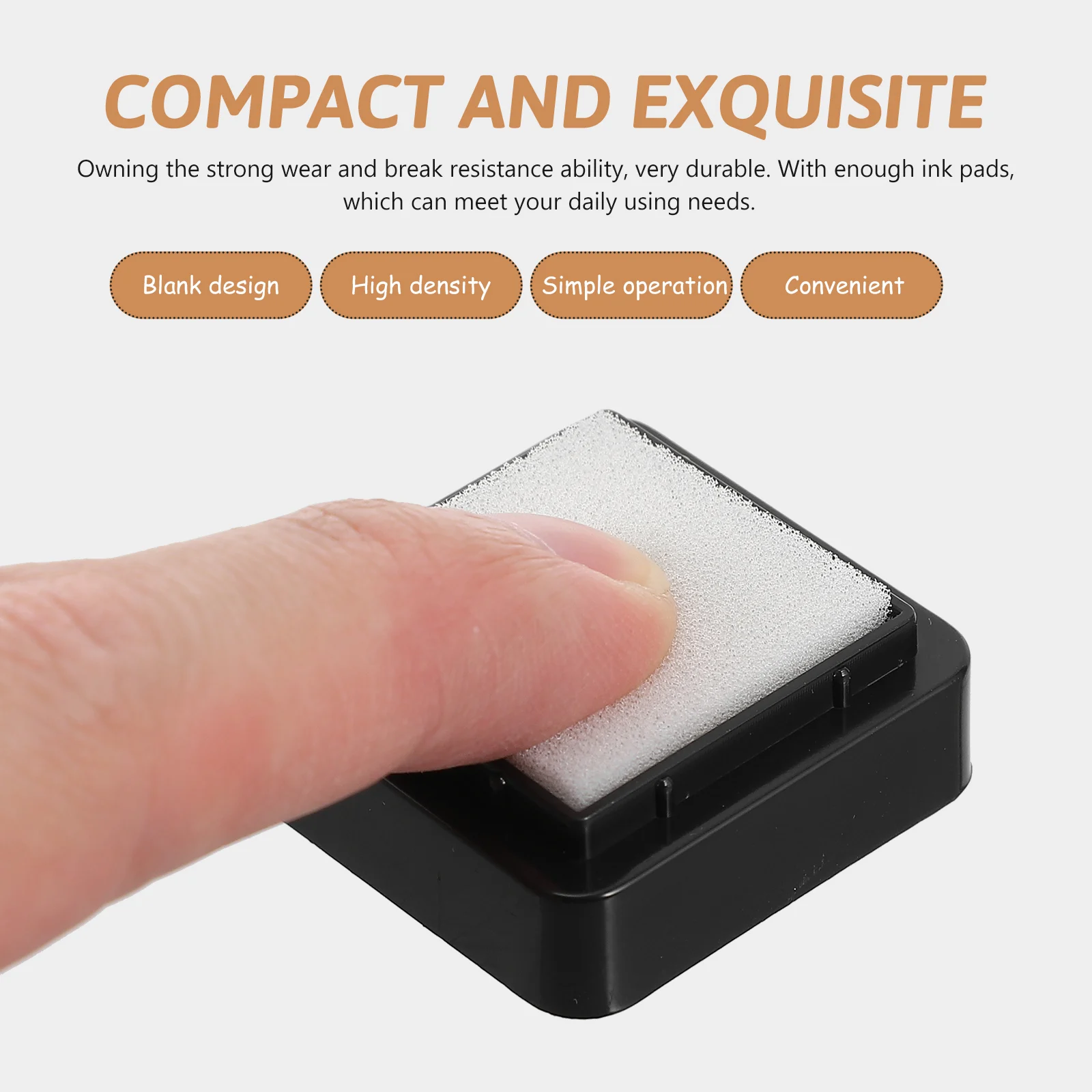 

10 Pcs DIY Blank Ink Pads Uninked Mini Stamp Pads 3x3CM High Density Easy Absorb More Inks Uniform Distribution Great Accessory