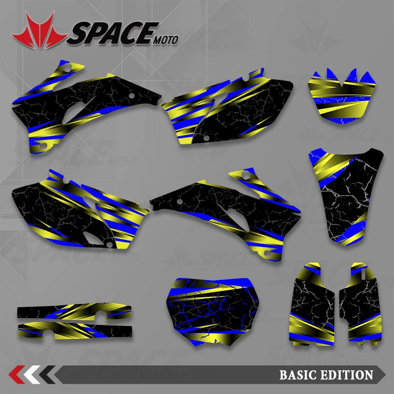 SPACE MOTO Custom Graphics Decals Stickers For YAMAHA 06-09 YZF250 450 07-14 WRF250 07-11WRF450