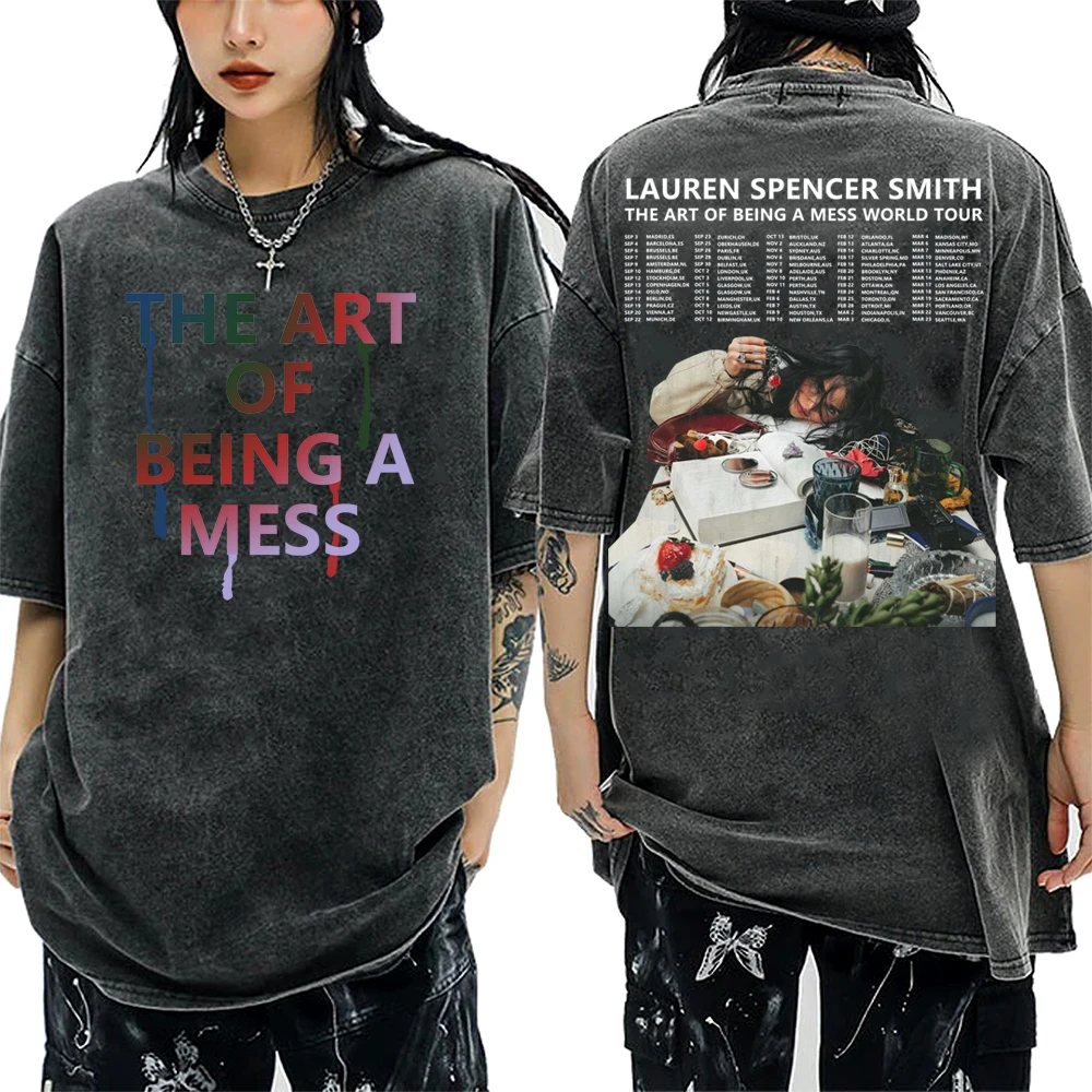 

The Art Of Being A Mess Tour 2025 Lauren Spencer Smith Shirt for Girls Cotton T-Shirt Summer