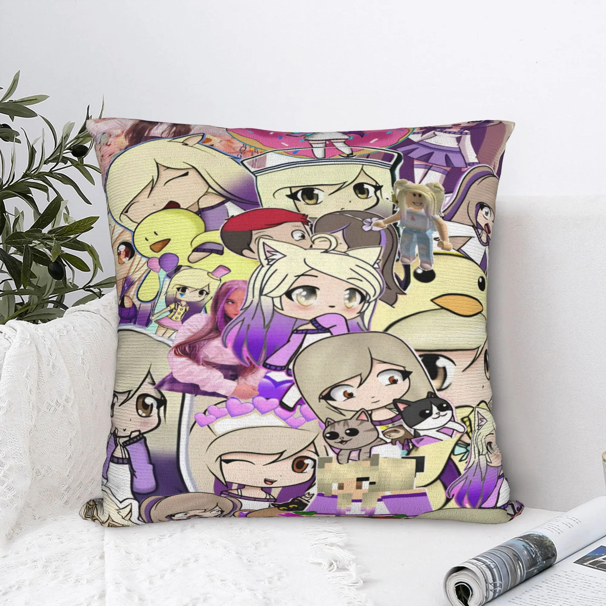 Home Decorations Dense Real Mix Collage Lyna Vallejos  Pillowcases Stuff  Pillow Covers Zipper Multi-Size