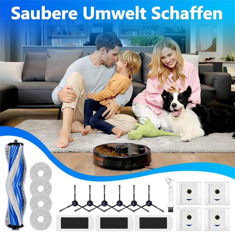 B59B-For Ecovacs Deebot T30 Pro Omni/T30 Omni Replacement Parts Accessory Set For Robot Vacuum Cleaner