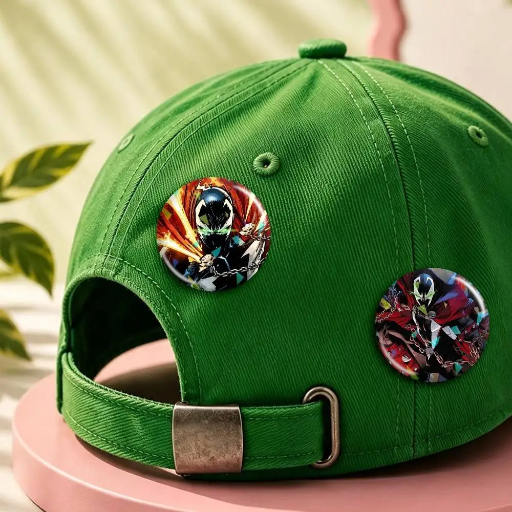 H-Hellspawn 90S Manga S-Spawn-n Round Badge Pins Creative Pins Bag Decor Accessories Fan Collection Gifts for Friends