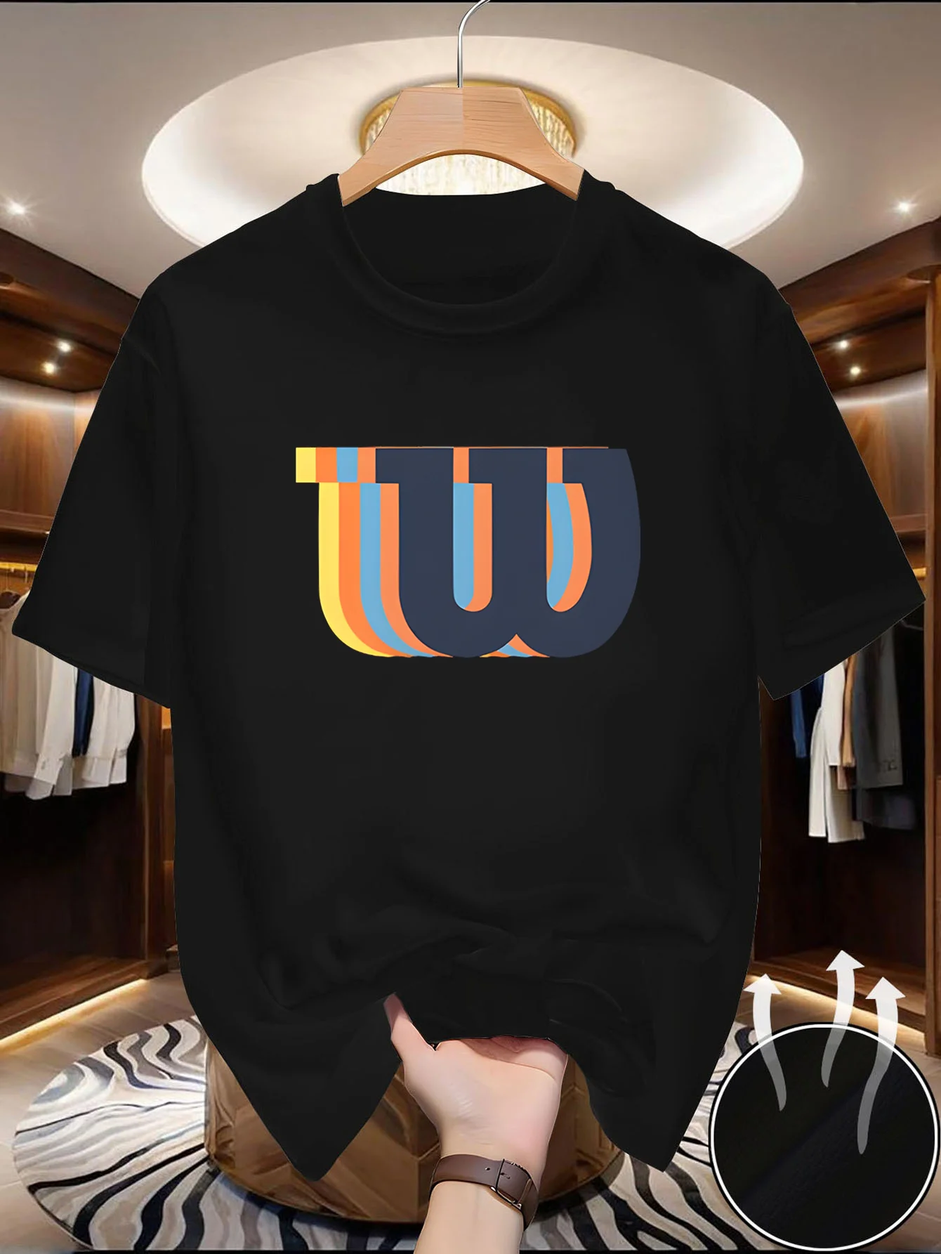 Herren T-Shirt mit Rundhalsausschnitt  kurzen Ärmeln, bequem, weich im Griff, cool, sportliche Note, elegant  bequem, lockere Pa