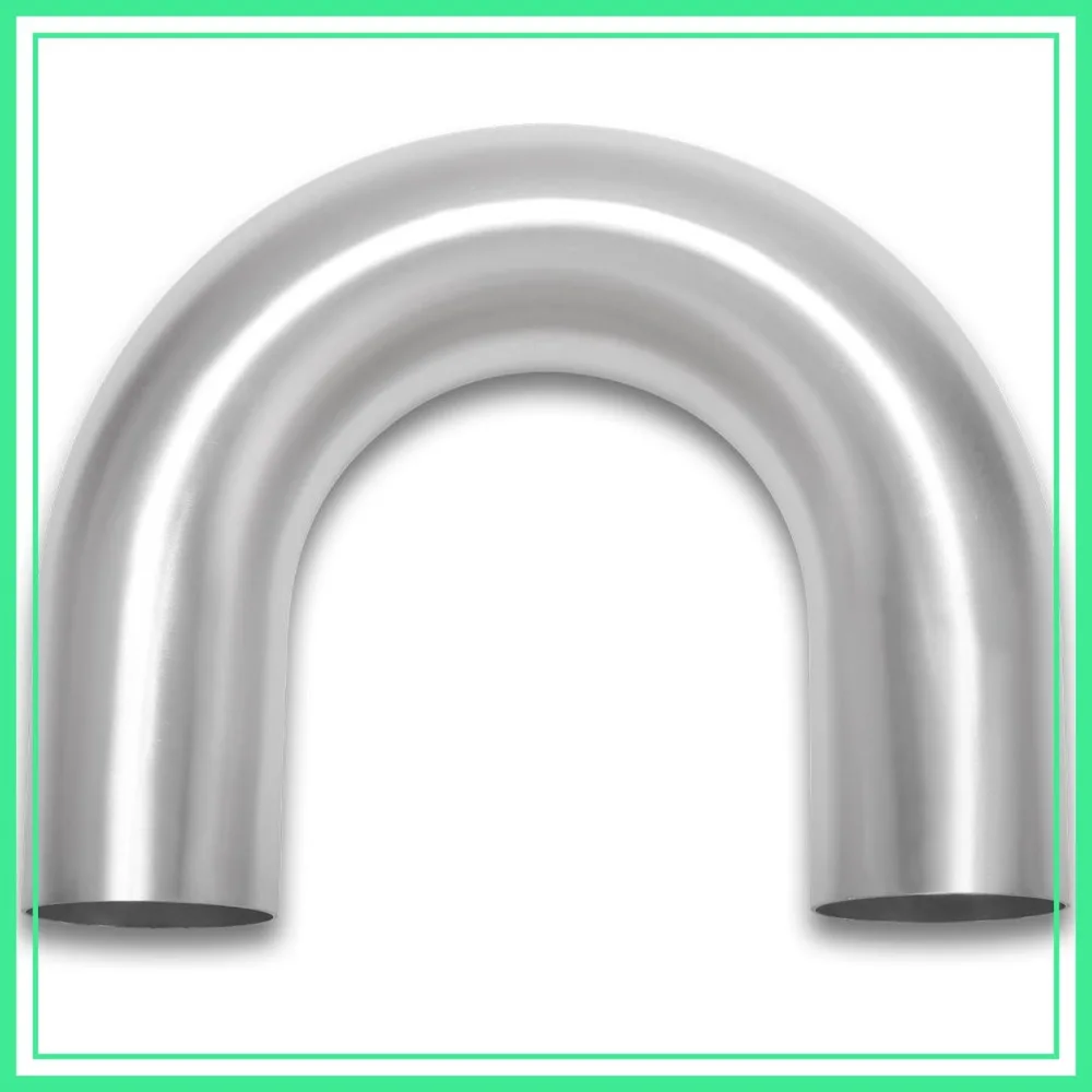

3.5" 89mm OD Aluminum Intercooler Pipe, 180 Degree Elbow, 1.5D Radius, Brushed Finish
