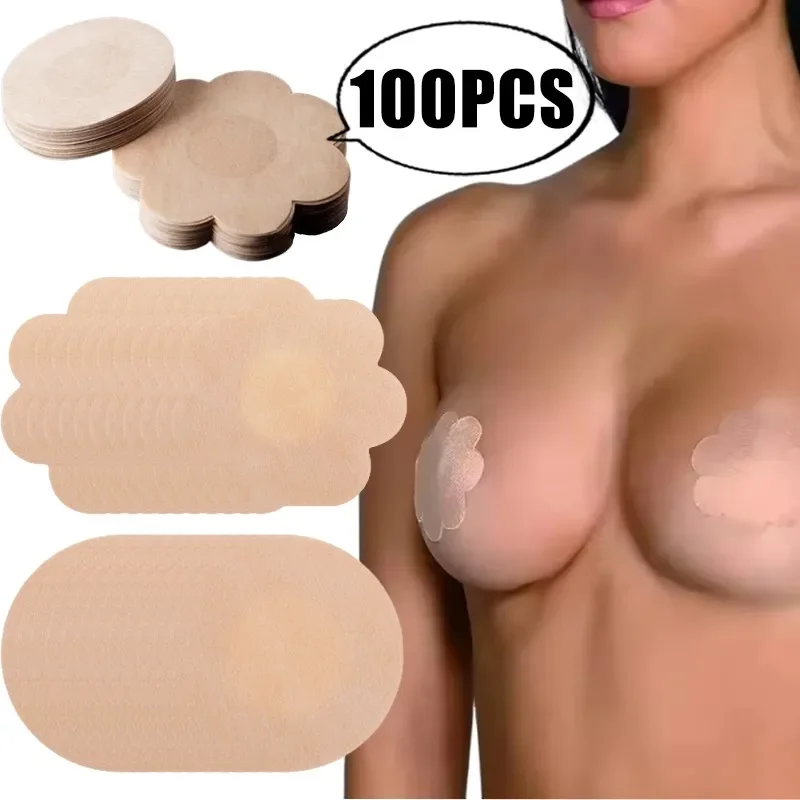 Nipple Cover Self Adhesive Breast Petal Disposable Sticky Chest Pastie Intimate Women Safety Adhesive Lift Up Lady Invisible Bra