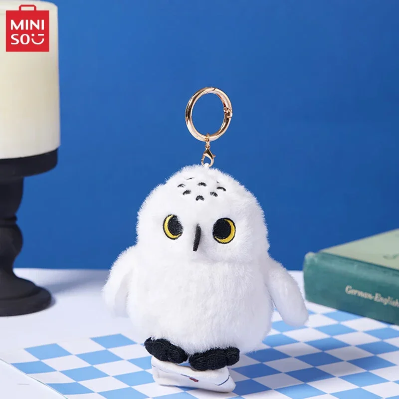 MINISO Harry James Potter Series-Hedwig Plush Pendant Backpack Decoration Pendant Cartoon Keychain Children's Toy Christmas Gift