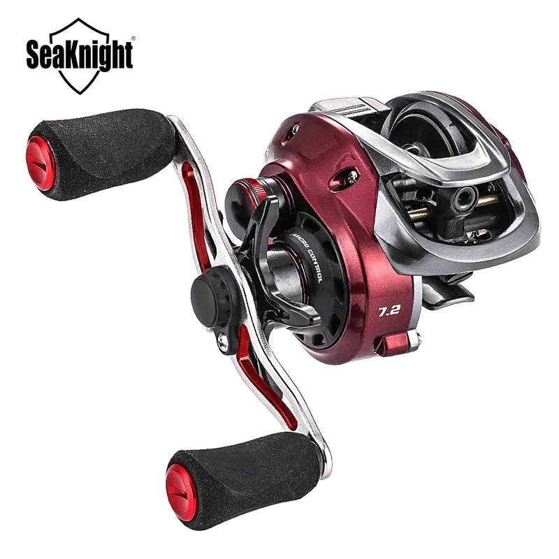 Hot SeaKnight Red Fox Baitcasting Reel Light Weight Long Casting Shallow Spool Anti Backlash Centrifugal Brake Lure Fishing