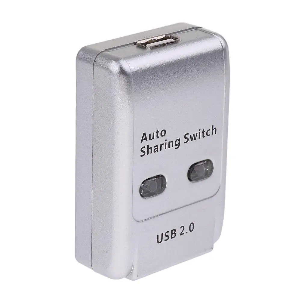 USB Auto Sharing Switch Dual Port USB Hub Adapter for Multiple USB Devices in Office Home Use