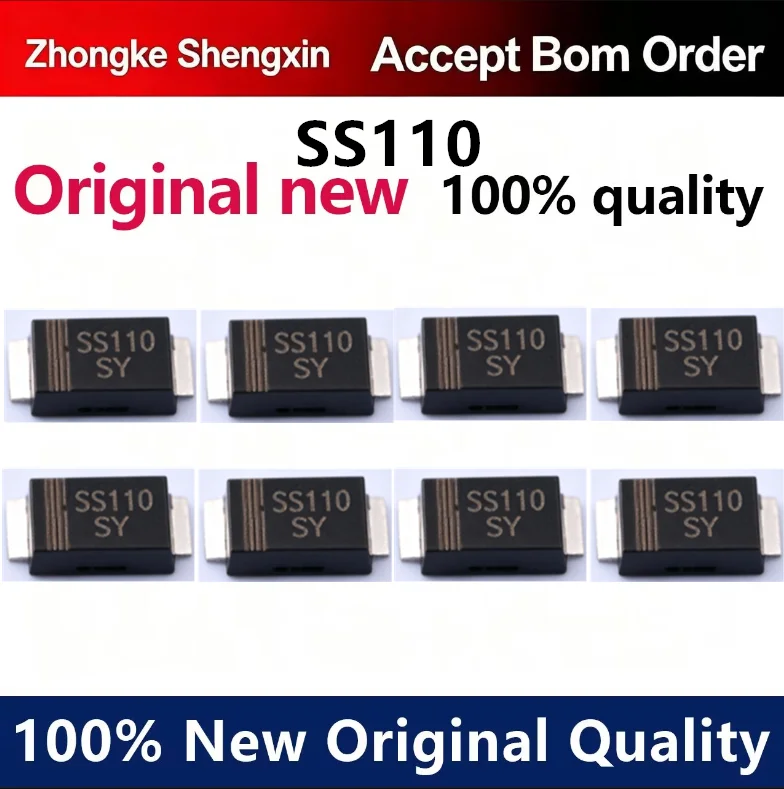 （5pcs-10pcs）SS110 SB1100 Schottky diode patch DO-214AC SMA brand new