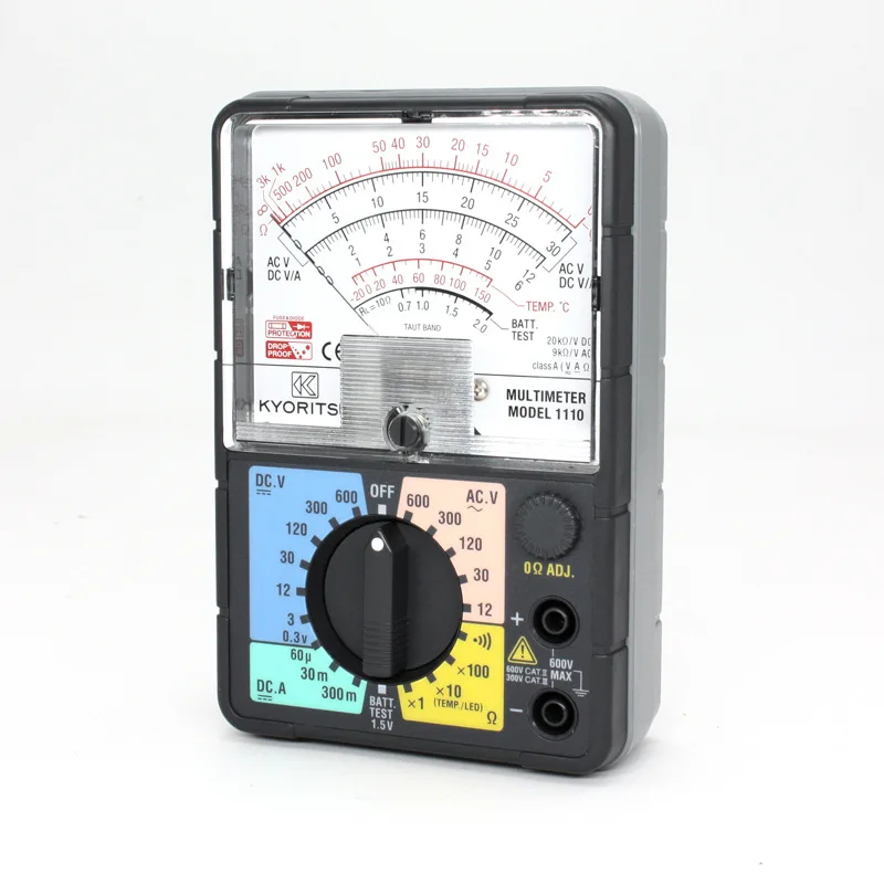 Kyoritsu 1110 High Precision 1000V/10A DC/AC Voltage & Current Multimeter with 0.5% Accuracy