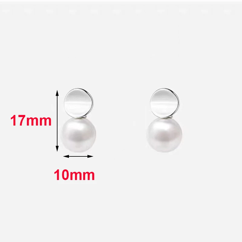 Real 925 Sterling Silver Frosted Round Pearl Stud Earrings For Women Classic Fine Jewelry Light Luxury Accessories In Summer