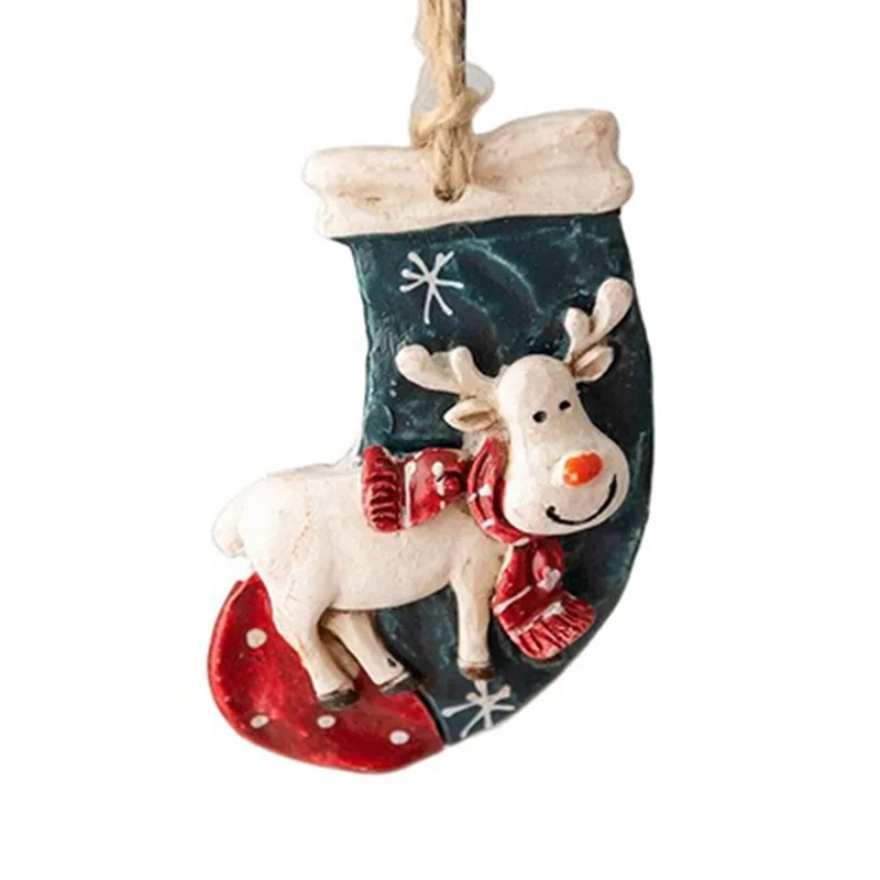 6 Stuks Mini Peperkoek Man Kerstversiering Voor Thuis Ornamenten Sneeuwman Kerstboom Hanger Decoratie Nieuwjaar Decor