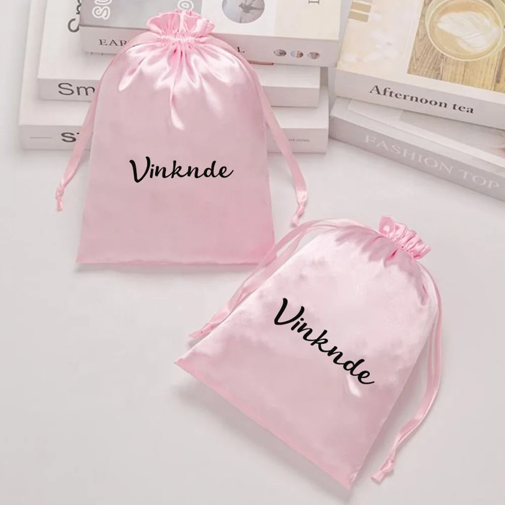 

Customizable Silk Satin Bags with Drawstring 9.84x11.81 Inch Wedding Favor Bag Large Gift Packaging Pouch for Birthday Christmas