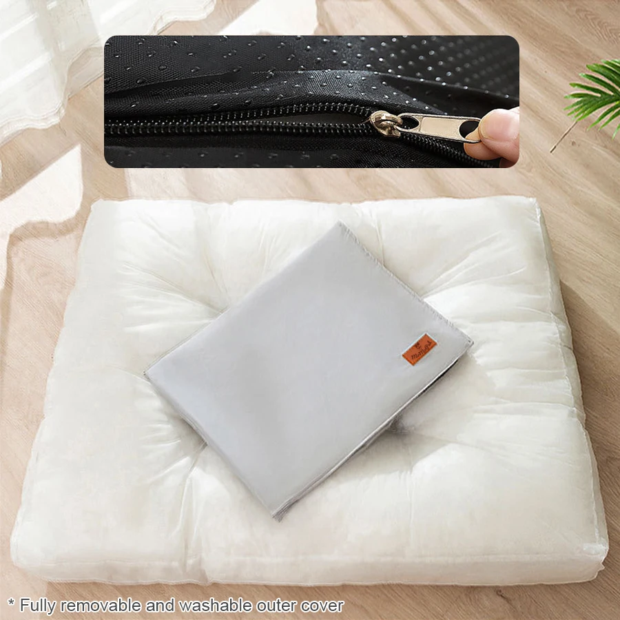 Waterproof & Comfortable Dog Bed, Removable Pet Mat, Rectangular Thickened Soft Dog Mat Sofa, Suitable For All Sizes Pets