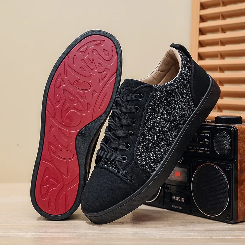 Spring Autumn New Men's Harajuku Style Sneakers Man Luxury Designer Black Casual Board Shoes Street Dance Skateboard Shoes Male