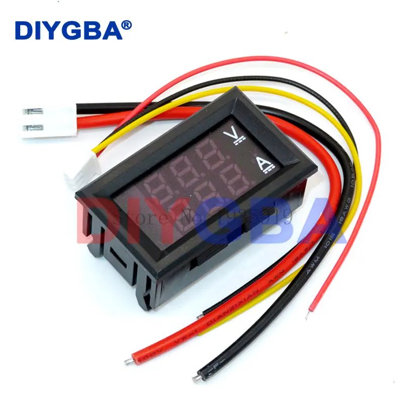 DC 0-100V 1A 10A 50A 100A Voltmeter Ammeter Amp Dual Digital Volt Meter Gauge LED display Meter Voltage Indicator Shunt