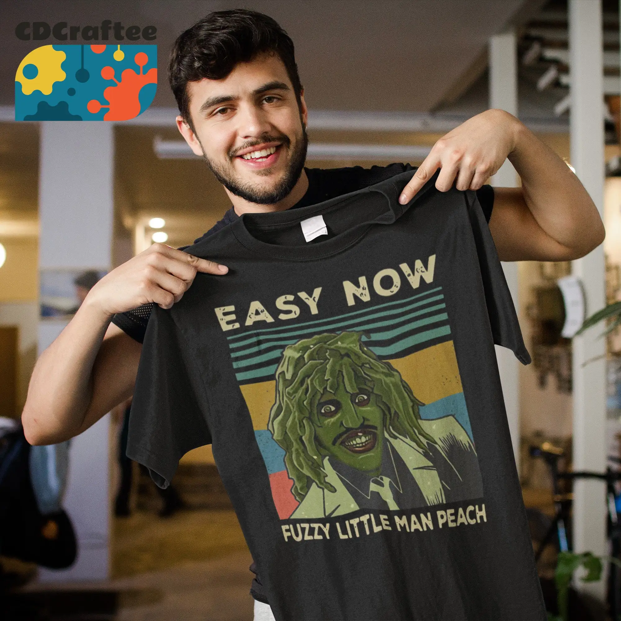 Old Gregg Easy Now Fuzzy Little Man Peach The Mighty Boosh Vintage T-Shirt, The Mighty Boosh Shirt, Old Gregg Shirt
