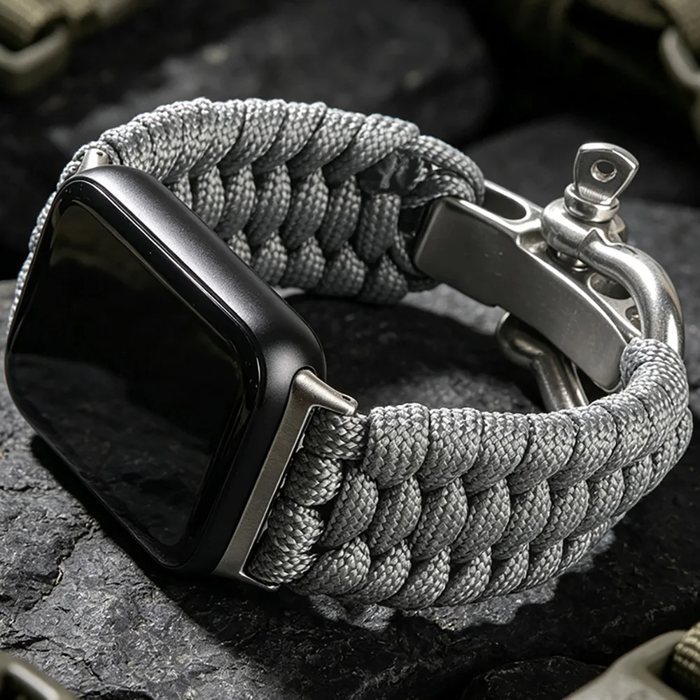 Umbrella Rope Climbing Buckle Strap for Xiaomi Mi Band 11 10 9 8 Pro Breathable Bracelet Pulseira Correas Redmi Watch Band 4/5/6 view 2