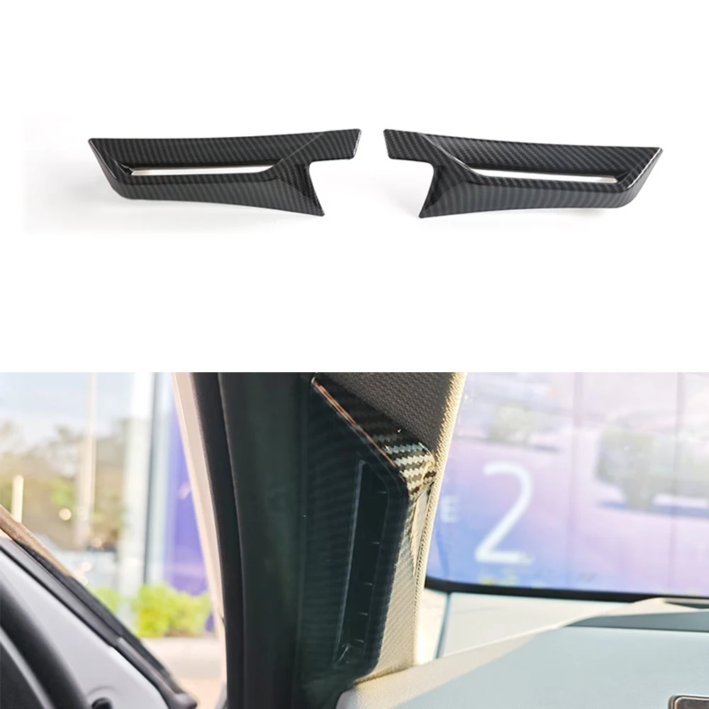 

Automotive A-Pillar Air Outlet Frame Compatible with BMW X3 2025,Carbon Fiber Texture A-Pillar Air Outlet Decorative Cover