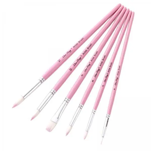Watercolor Paint Brushes Set Beginner to Pro Nylon Hair Assorted Shapes for Acrylic Oil Gouache Face