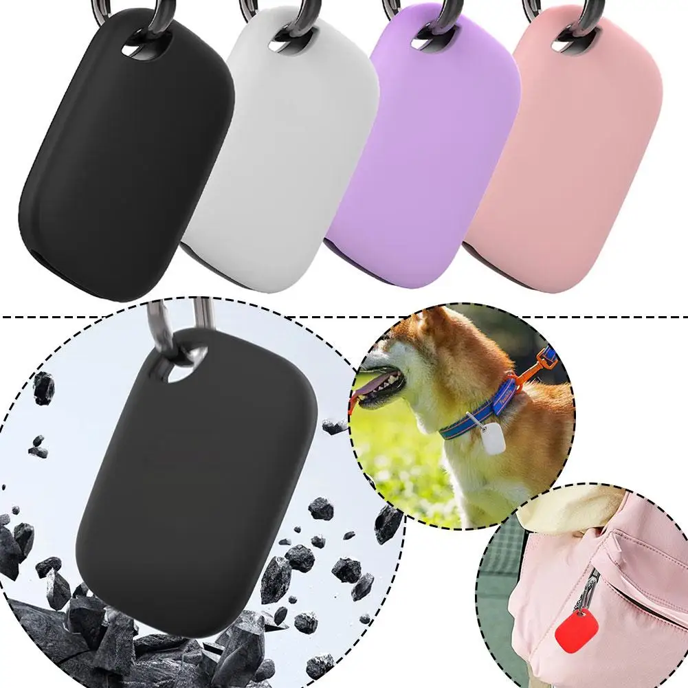 For Tile Life360 Pro2024 Anti-lost Device Silicone Locator Silicone Keychain Tracker Anti-lost Case Case Protective Device V2W1