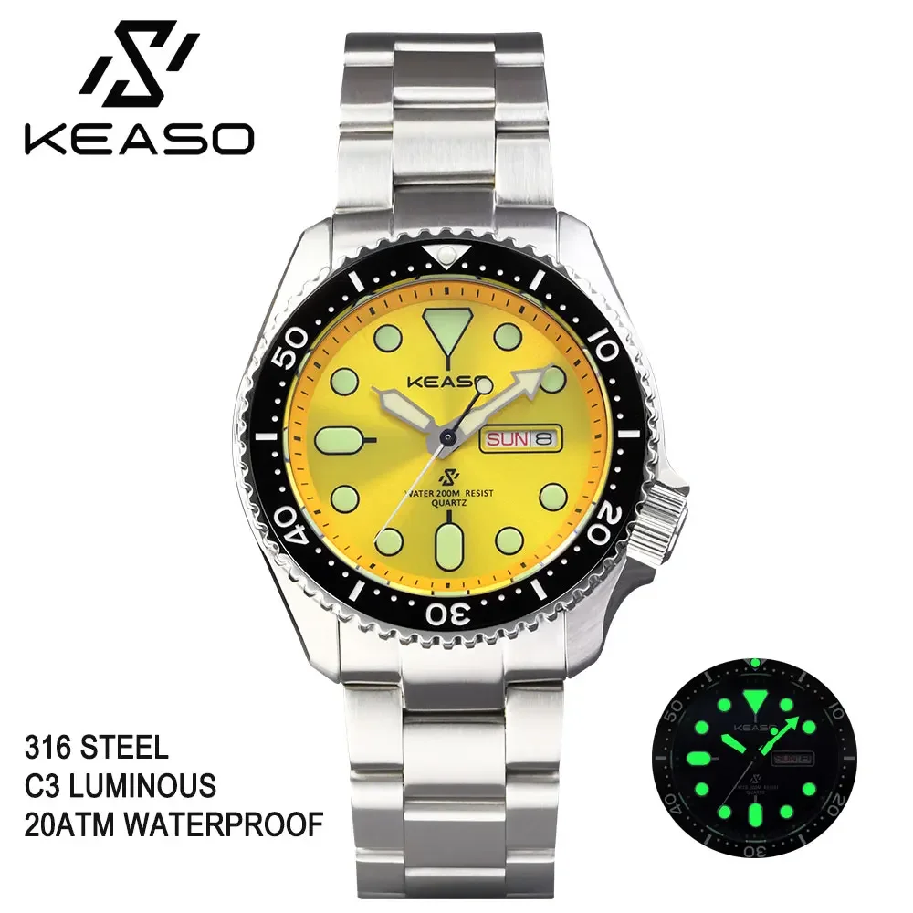Men's Dive Watch with Luminous Features, Waterproof