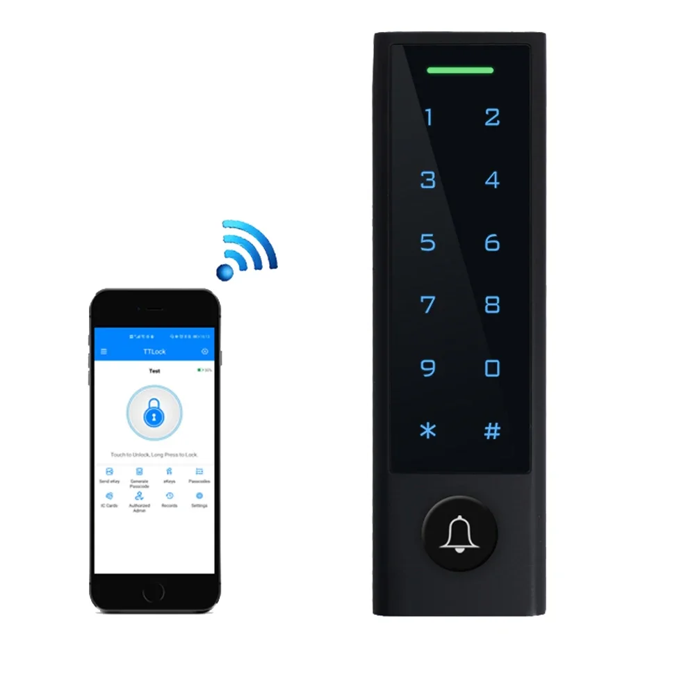 High Security Smart Door Lock RFID Touch Keypad Reader,TT Lock Bluetooth Fingerprint Access Control with Attendance Function