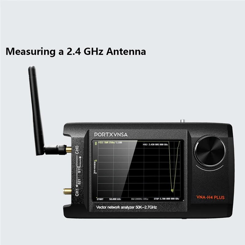 

A73E-Nanovna-H4 Plus Portable Vector Network Antenna Analyzer 4In IPS LCD Display Touch Sreeen 50Khz 2.7Ghz Bulid In 5000Mah