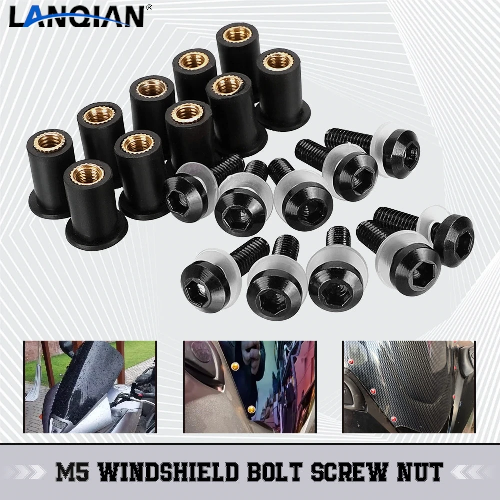 

10PCS M5 Windscreen Windshield Bolt Screw Kit FOR KYMCO AK550 AK 550 ak550 ak-550 2017 2018 2019 2020 2021 2022 2023 Motorcycle