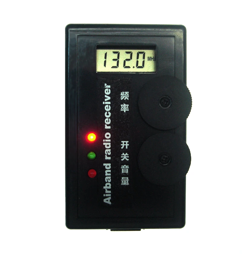 110-140M Digital Display Air Band Radio Receiver Airband Radio Receiver Aviation Band Receiver for Airport Ground + Headphone