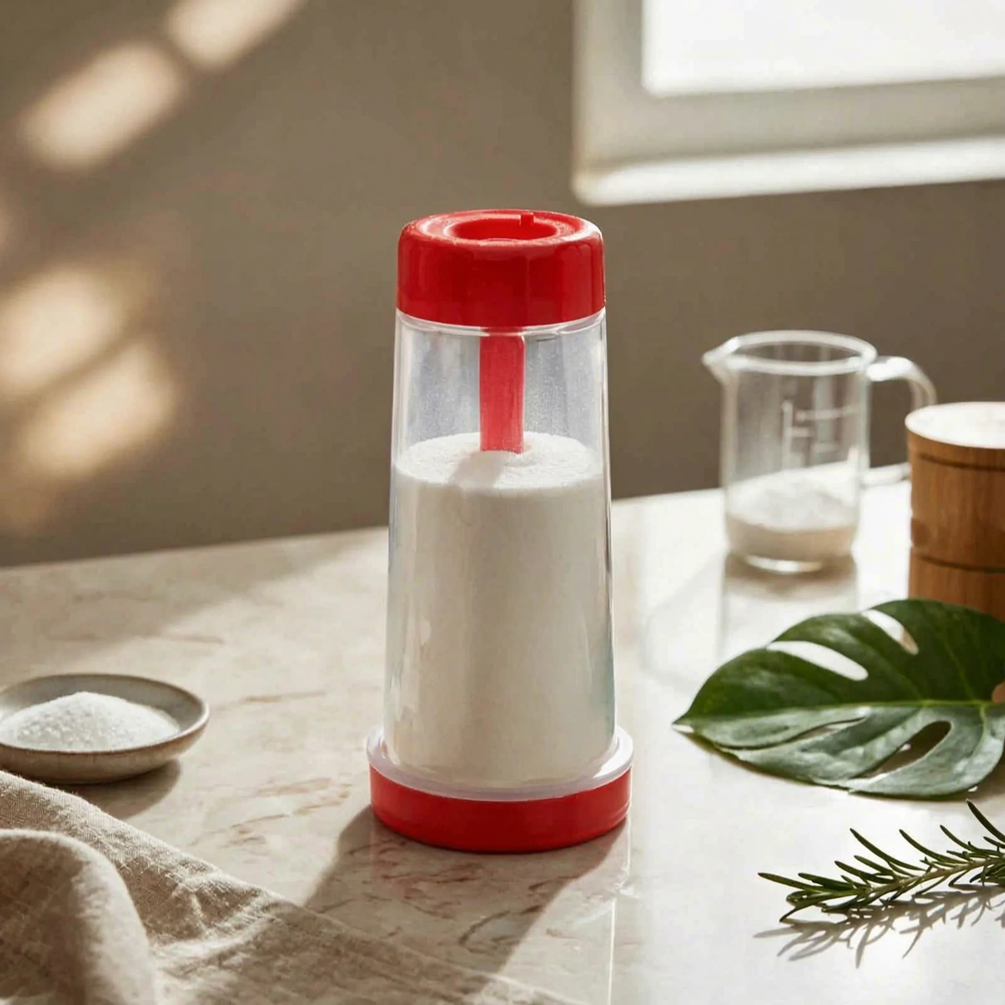 

Rotating Flour Sifter Compact Handheld Sifter Cup Baking Sieve Transparent Kitchen Tool Food Grade