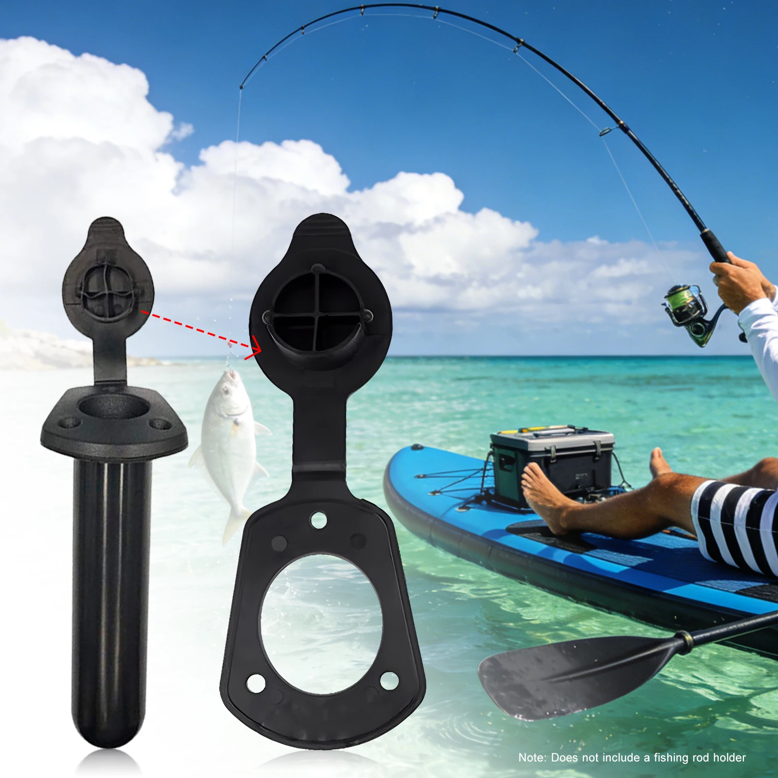 Fishing Rod Holder Cap Gasket Fishing Accessory PVC Flush-Mount Replacement Caps Boat Fishing Rod Holder Cap for Kayak and Boat