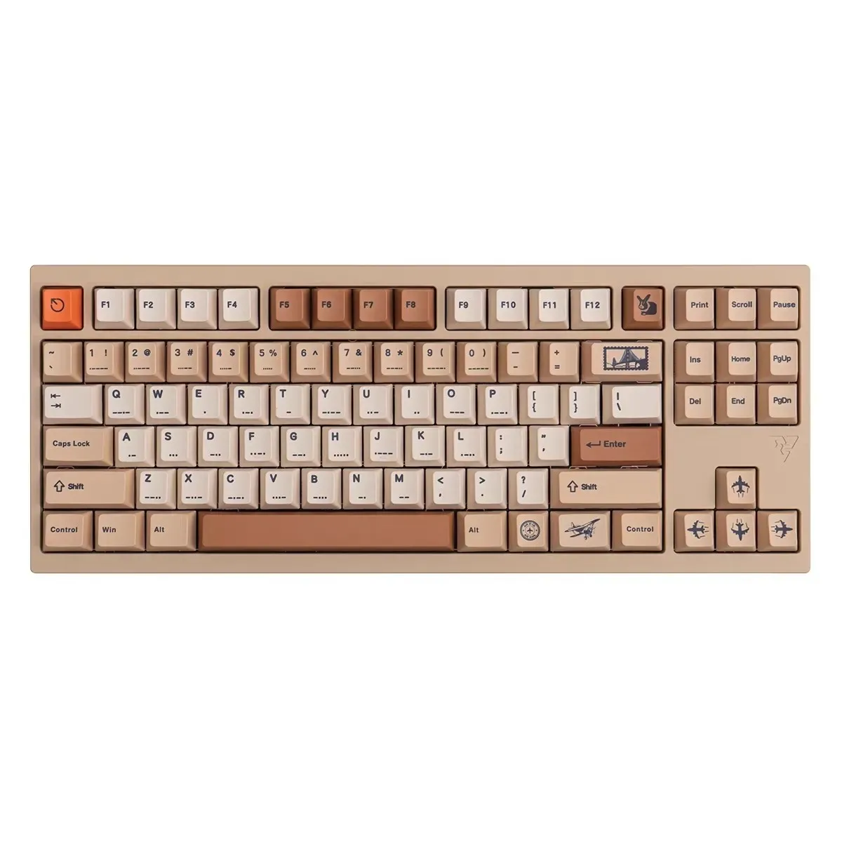 Vintage Stamp Theme Keycaps 143 Keys PBT Sublimation Cherry Original Highly Split Empty Adapted Mechanical Keyboard