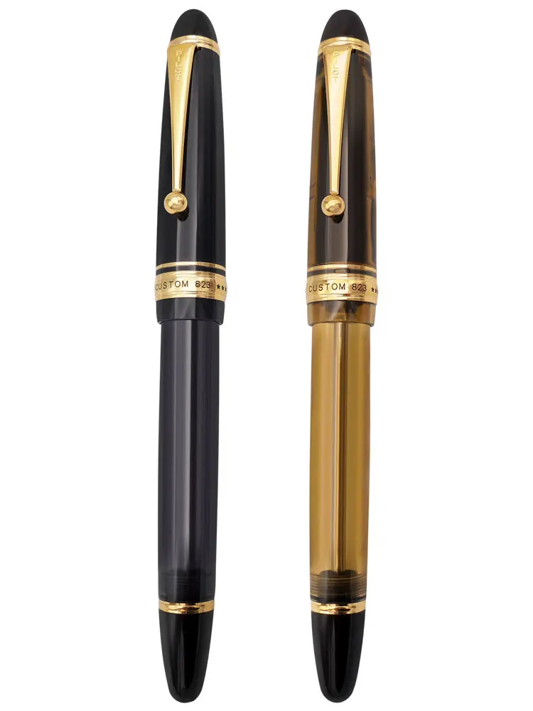 PILOT Large Capacity Fountain Pen Semi Transparent Push Pull Piston Negative Pressure Ink Filling 14K Gold Nib