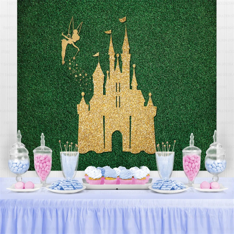 Disney castelo princesa neve branca belle meninas cenários de fundo personalizado festa de aniversário decorações das crianças
