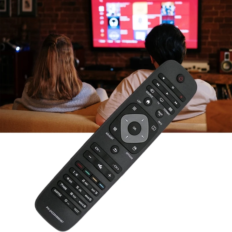 New RM D1110 Remote Replaced Remote Control fit for Philips 242254990467/2422 549 90467 LCD LED TVs , Black Drop Shipping