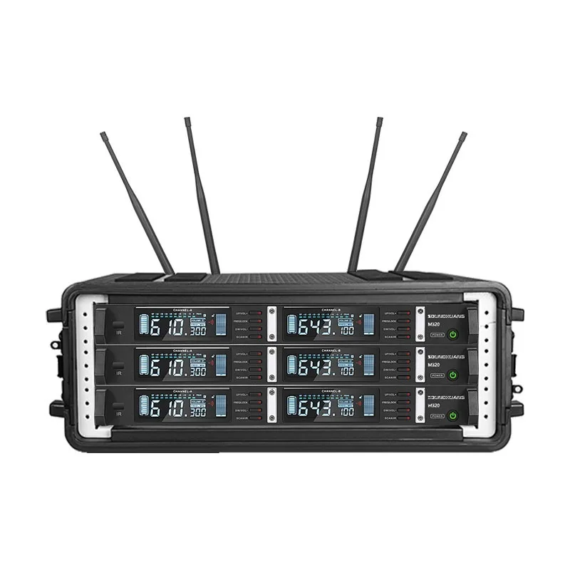 PE plastic portable air case Power amplifier 4U microphone receiver ABS cabinet Wireless microphone 6U chassis